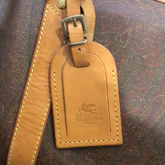 ETRO Milano Red Paisley Boston Weekend Bag With Carry Strap 50 cm - Picture 15 of 15